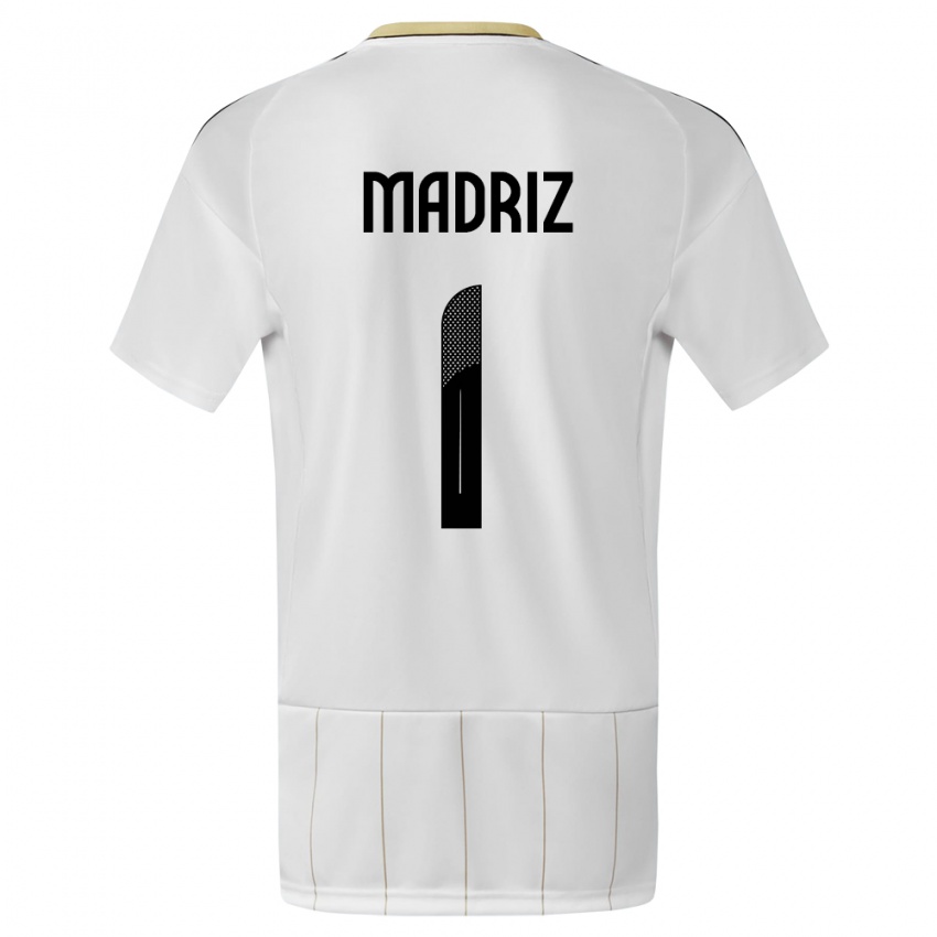 Hombre Camiseta Costa Rica Abraham Madriz #1 Blanco 2ª Equipación 24-26 La Camisa Argentina