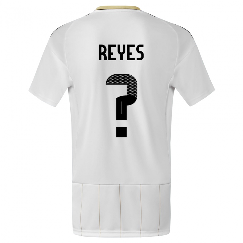 Hombre Camiseta Costa Rica Kenan Reyes #0 Blanco 2ª Equipación 24-26 La Camisa Argentina