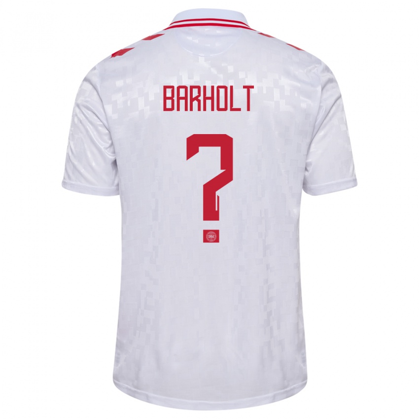 Hombre Camiseta Dinamarca Noah Barholt #0 Blanco 2ª Equipación 24-26 La Camisa Argentina