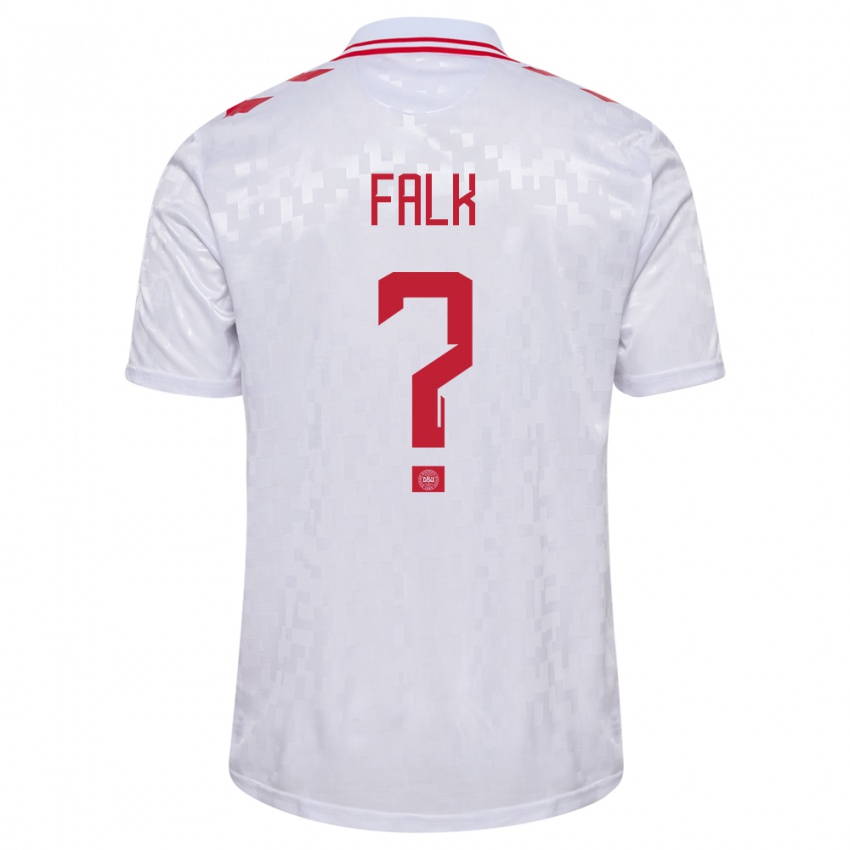 Hombre Camiseta Dinamarca Lukas Falk #0 Blanco 2ª Equipación 24-26 La Camisa Argentina