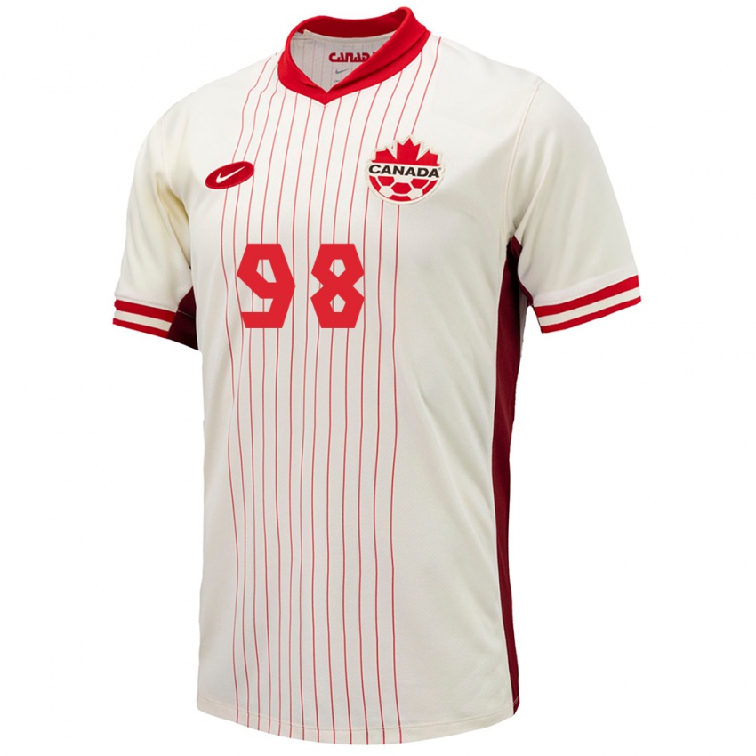 Hombre Camiseta Canadá Olivia Smith #98 Blanco 2ª Equipación 24-26 La Camisa Argentina