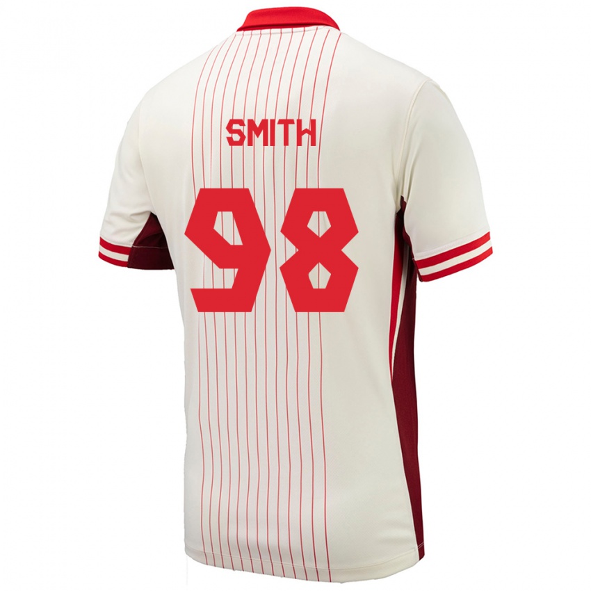 Hombre Camiseta Canadá Olivia Smith #98 Blanco 2ª Equipación 24-26 La Camisa Argentina