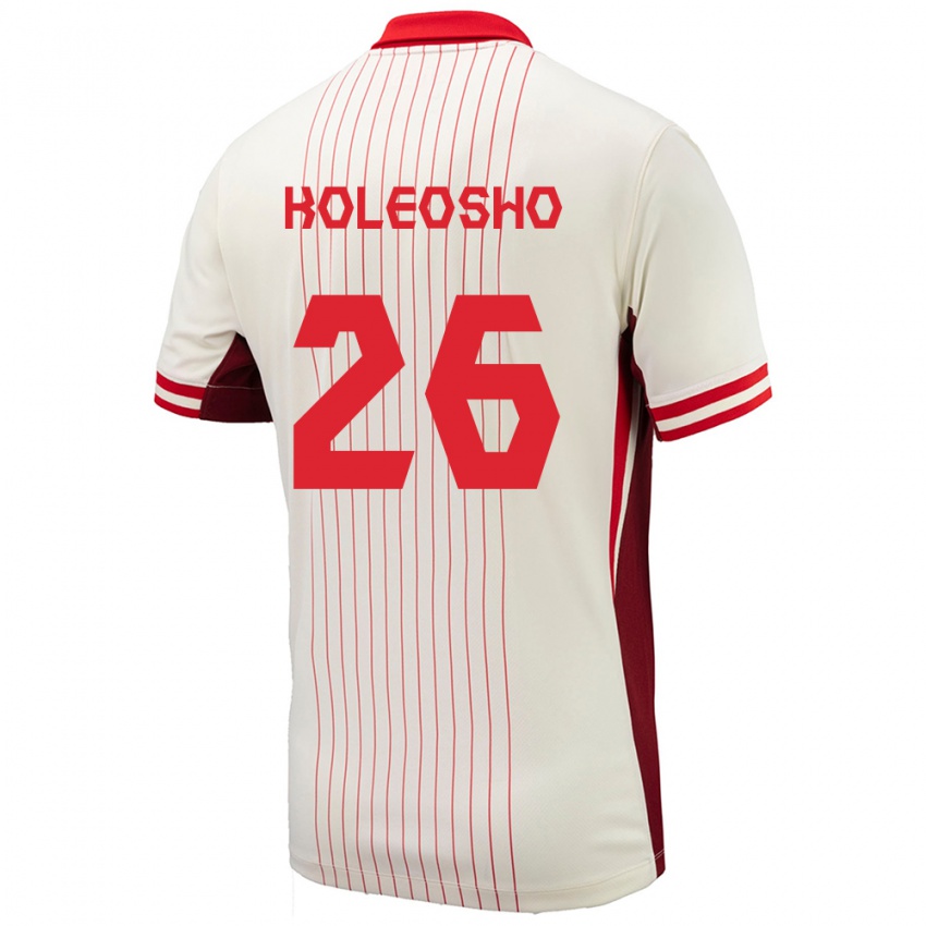 Hombre Camiseta Canadá Luca Koleosho #26 Blanco 2ª Equipación 24-26 La Camisa Argentina