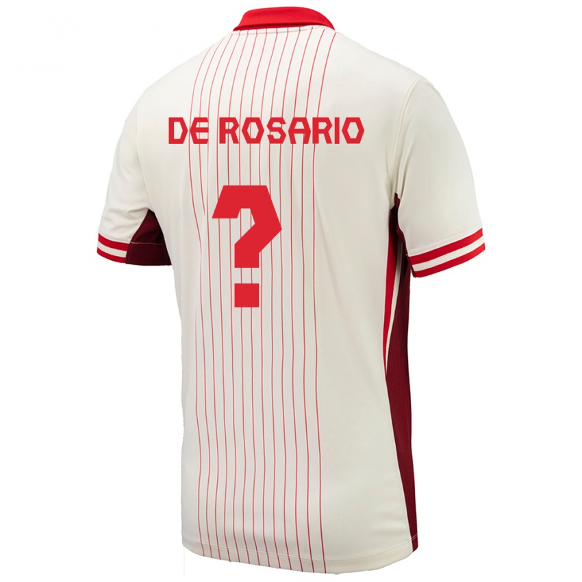 Hombre Camiseta Canadá Adisa De Rosario #0 Blanco 2ª Equipación 24-26 La Camisa Argentina