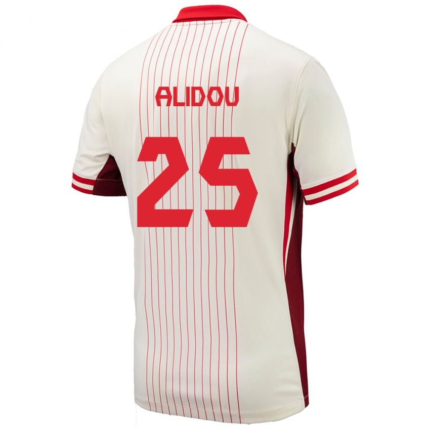 Hombre Camiseta Canadá Marie-Yasmine Alidou #25 Blanco 2ª Equipación 24-26 La Camisa Argentina