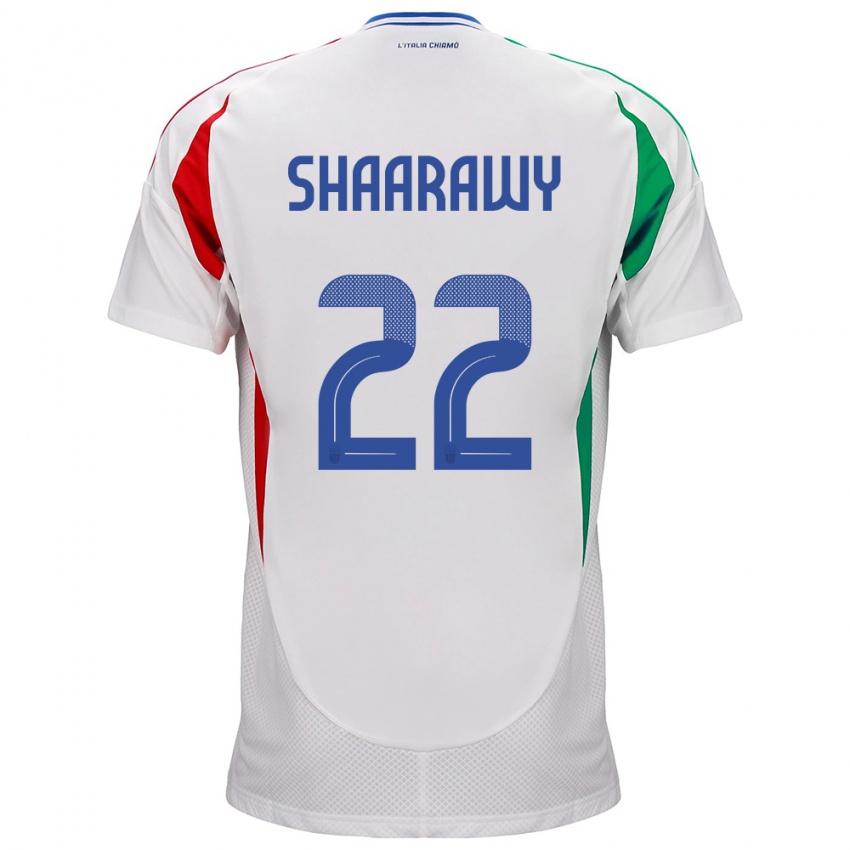 Hombre Camiseta Italia Stephan El Shaarawy #22 Blanco 2ª Equipación 24-26 La Camisa Argentina