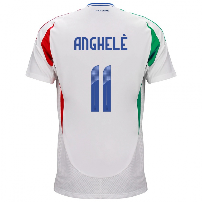 Hombre Camiseta Italia Lorenzo Anghelè #11 Blanco 2ª Equipación 24-26 La Camisa Argentina