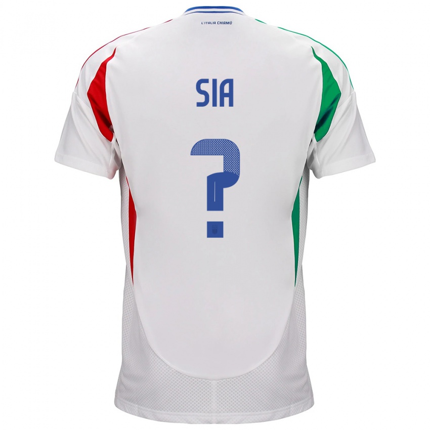 Hombre Camiseta Italia Diego Sia #0 Blanco 2ª Equipación 24-26 La Camisa Argentina