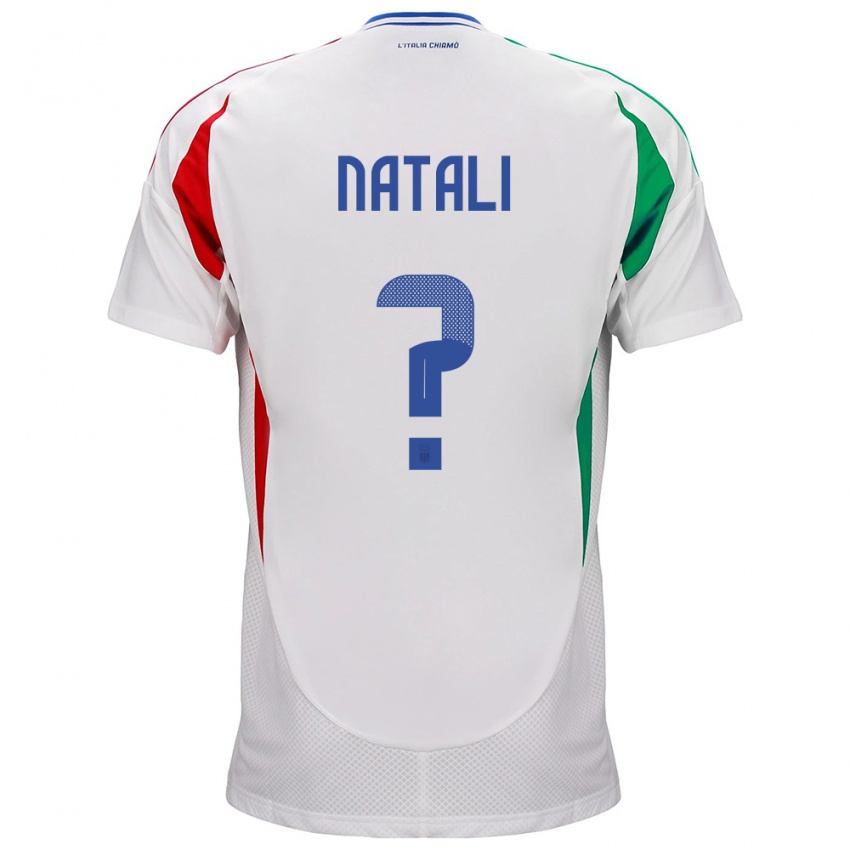 Hombre Camiseta Italia Andrea Natali #0 Blanco 2ª Equipación 24-26 La Camisa Argentina