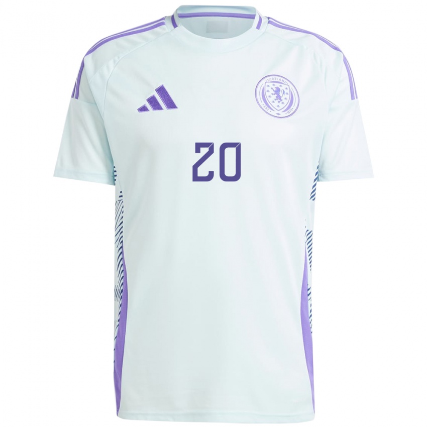 Hombre Camiseta Escocia Ryan Jack #20 Azul Menta Claro 2ª Equipación 24-26 La Camisa Argentina