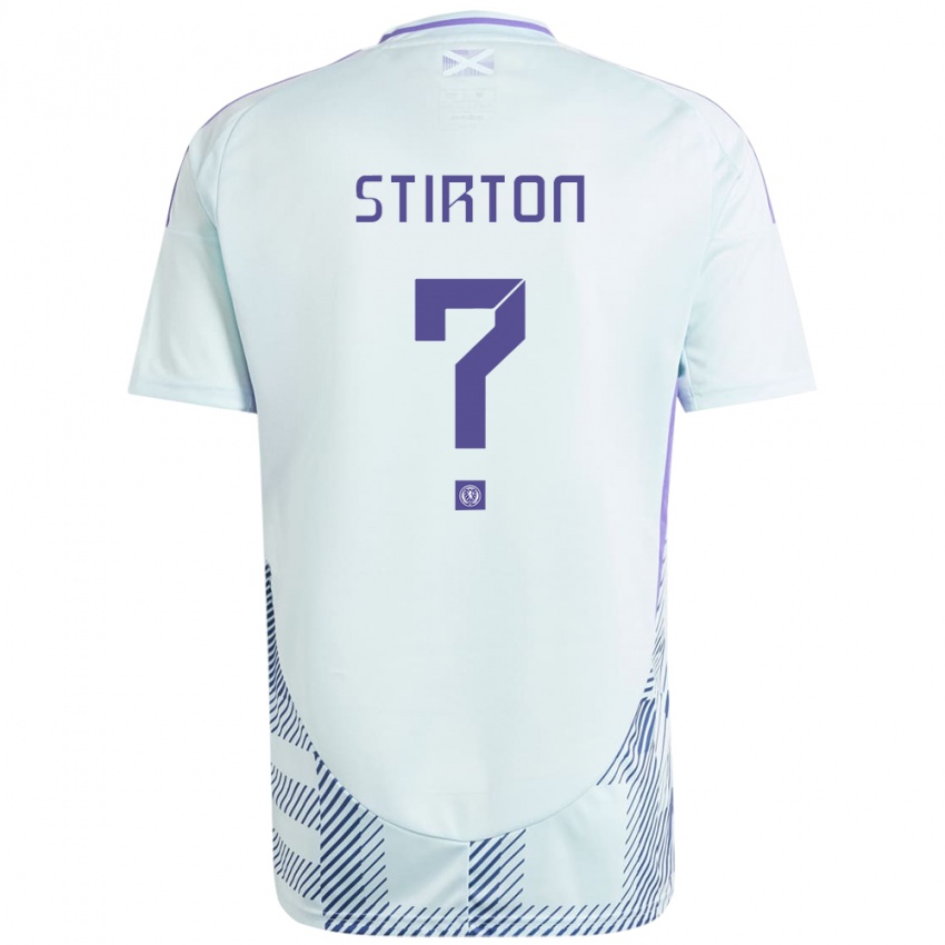 Hombre Camiseta Escocia Owen Stirton #0 Azul Menta Claro 2ª Equipación 24-26 La Camisa Argentina