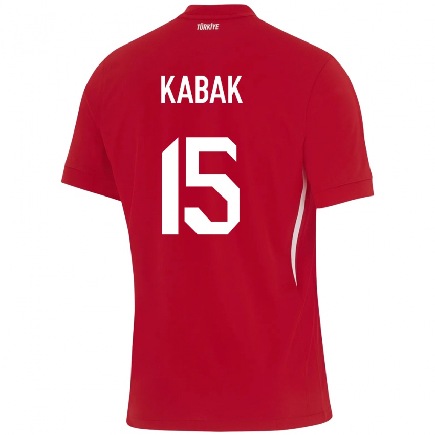 Hombre Camiseta Turquía Ozan Kabak #15 Rojo 2ª Equipación 24-26 La Camisa Argentina