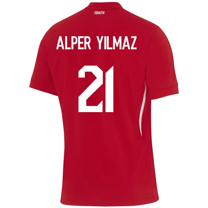 Hombre Camiseta Turquía Barış Alper Yılmaz #21 Rojo 2ª Equipación 24-26 La Camisa Argentina