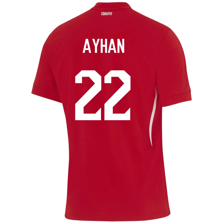 Hombre Camiseta Turquía Kaan Ayhan #22 Rojo 2ª Equipación 24-26 La Camisa Argentina