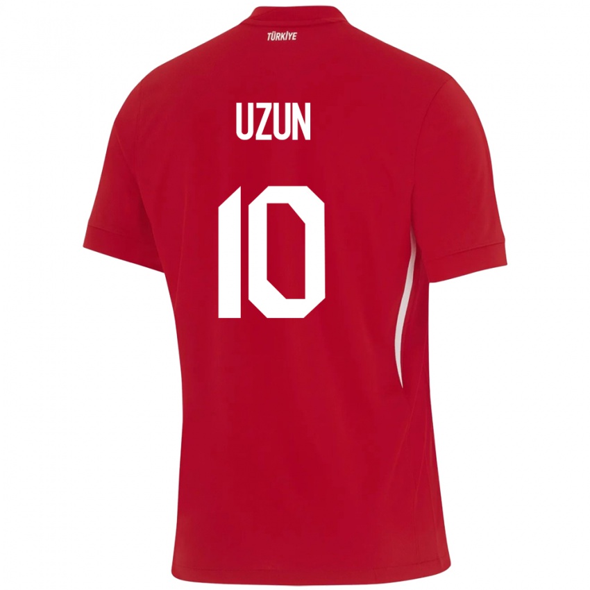 Hombre Camiseta Turquía Emre Uzun #10 Rojo 2ª Equipación 24-26 La Camisa Argentina