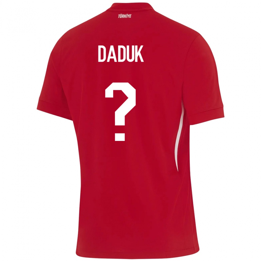 Hombre Camiseta Turquía Emir Dadük #0 Rojo 2ª Equipación 24-26 La Camisa Argentina