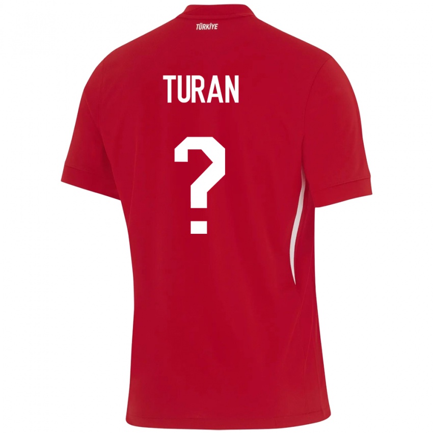 Hombre Camiseta Turquía Hasan Turan #0 Rojo 2ª Equipación 24-26 La Camisa Argentina