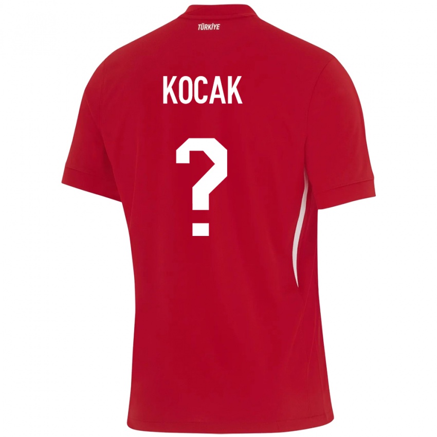 Hombre Camiseta Turquía Furkan Koçak #0 Rojo 2ª Equipación 24-26 La Camisa Argentina