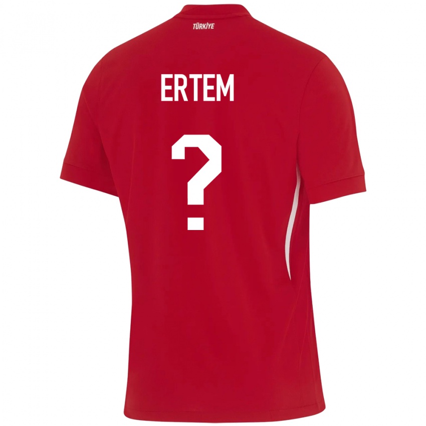 Hombre Camiseta Turquía Oğuzhan Ertem #0 Rojo 2ª Equipación 24-26 La Camisa Argentina