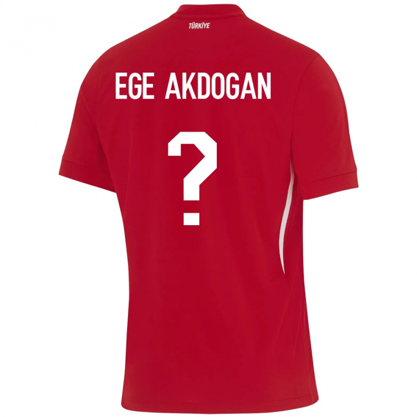 Hombre Camiseta Turquía Hasan Ege Akdoğan #0 Rojo 2ª Equipación 24-26 La Camisa Argentina