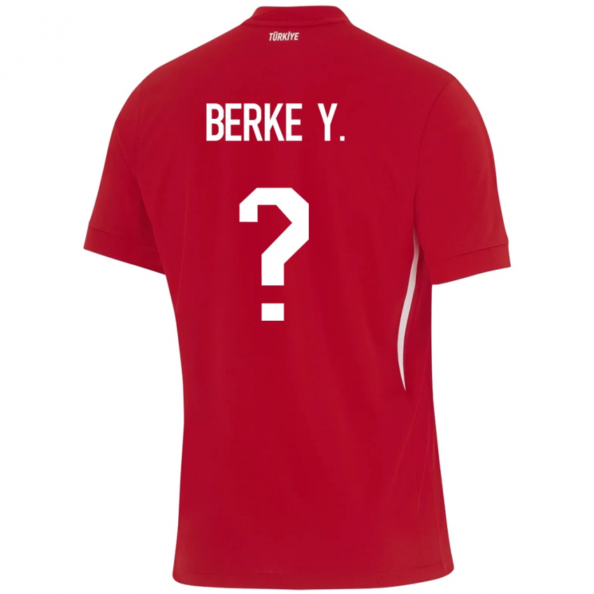 Hombre Camiseta Turquía Berke Yıldırım #0 Rojo 2ª Equipación 24-26 La Camisa Argentina