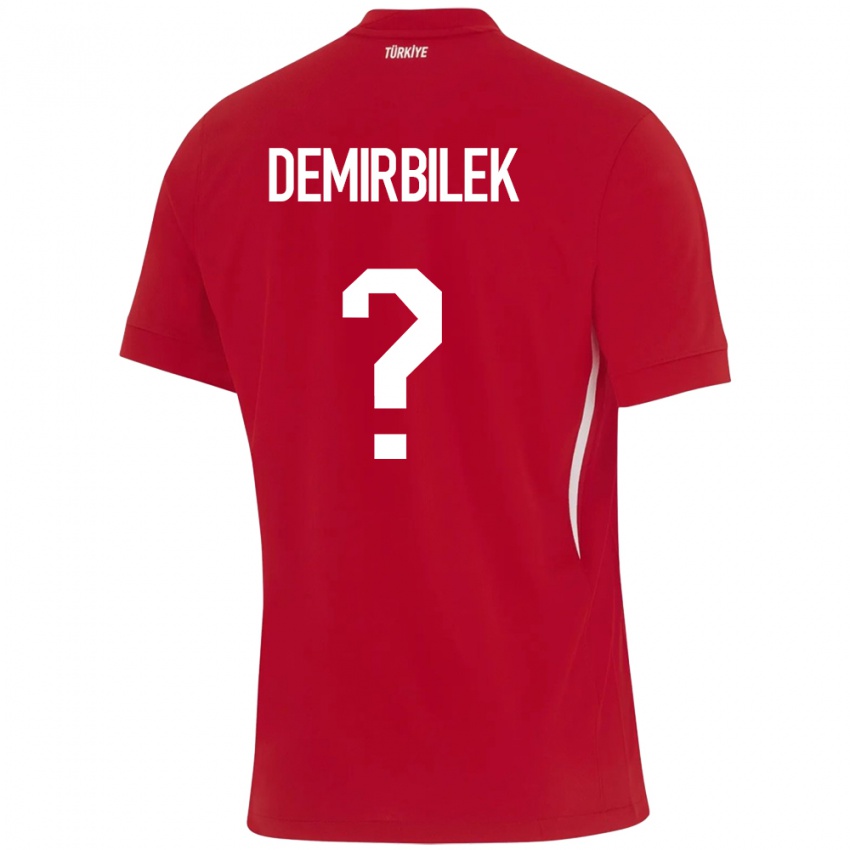 Hombre Camiseta Turquía Ali Demirbilek #0 Rojo 2ª Equipación 24-26 La Camisa Argentina