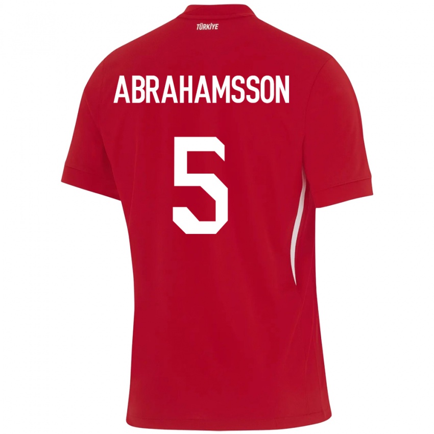 Hombre Camiseta Turquía Sejde Aylin Abrahamsson #5 Rojo 2ª Equipación 24-26 La Camisa Argentina