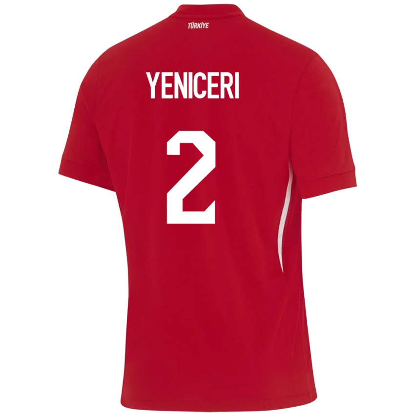 Hombre Camiseta Turquía Berna Yeniçeri #2 Rojo 2ª Equipación 24-26 La Camisa Argentina