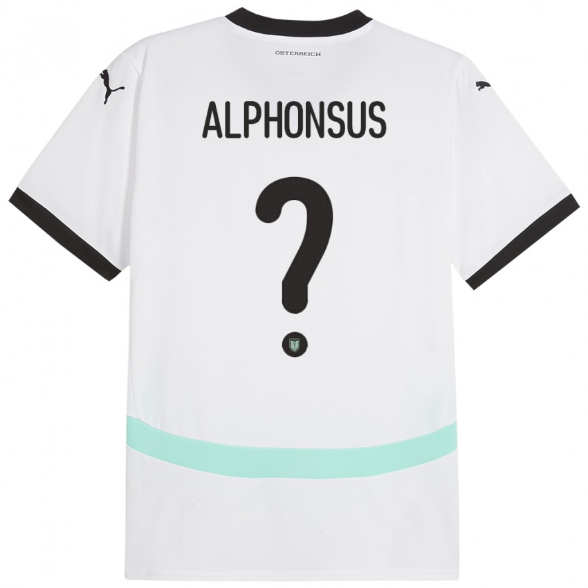 Hombre Camiseta Austria Marcel Alphonsus #0 Blanco 2ª Equipación 24-26 La Camisa Argentina