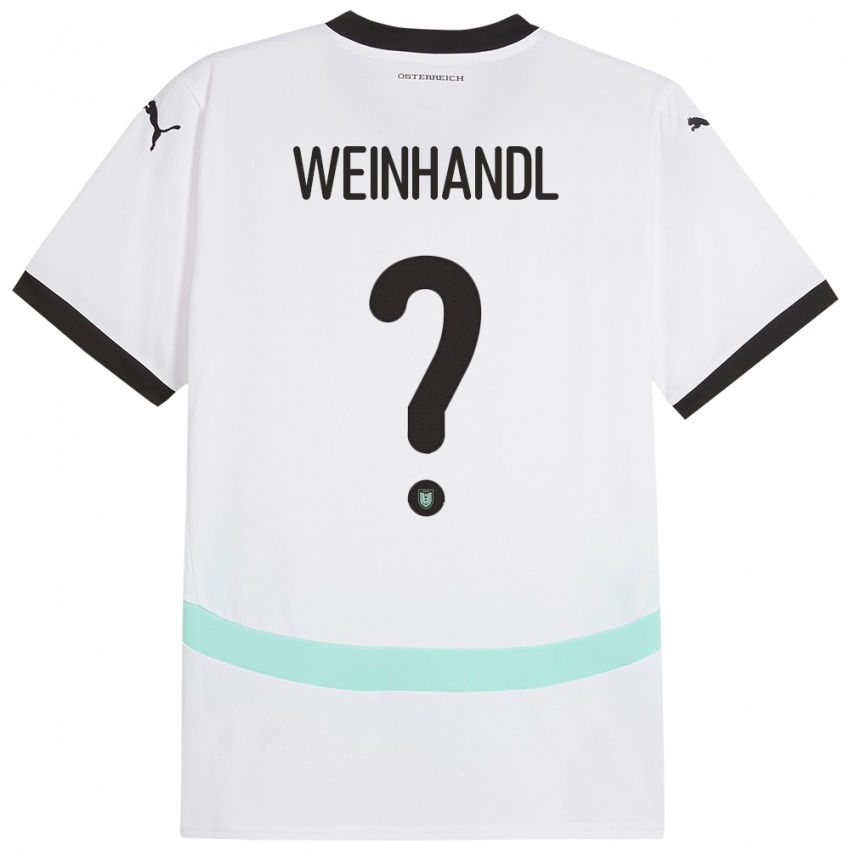 Hombre Camiseta Austria Luca Weinhandl #0 Blanco 2ª Equipación 24-26 La Camisa Argentina