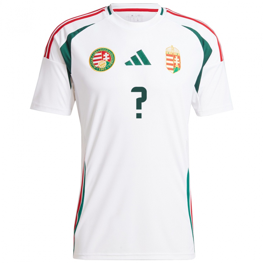 Hombre Camiseta Hungría Desmond Esery #0 Blanco 2ª Equipación 24-26 La Camisa Argentina