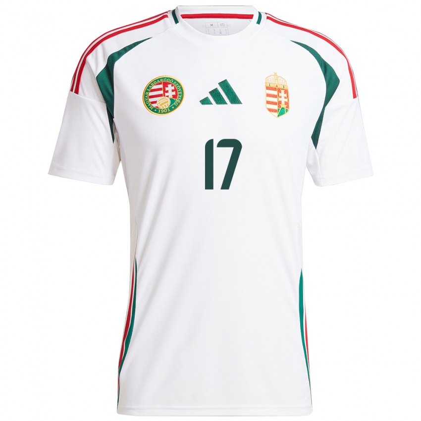 Hombre Camiseta Hungría Callum Styles #17 Blanco 2ª Equipación 24-26 La Camisa Argentina