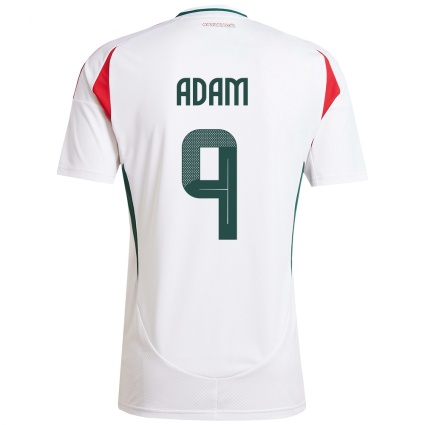 Hombre Camiseta Hungría Martin Ádám #9 Blanco 2ª Equipación 24-26 La Camisa Argentina