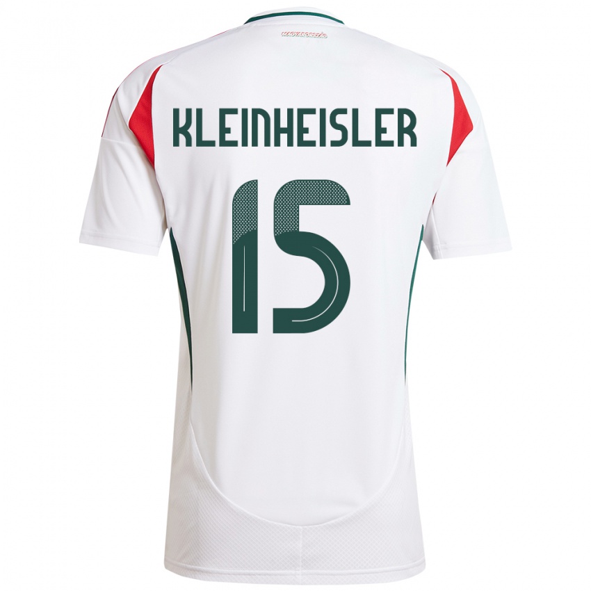 Hombre Camiseta Hungría László Kleinheisler #15 Blanco 2ª Equipación 24-26 La Camisa Argentina