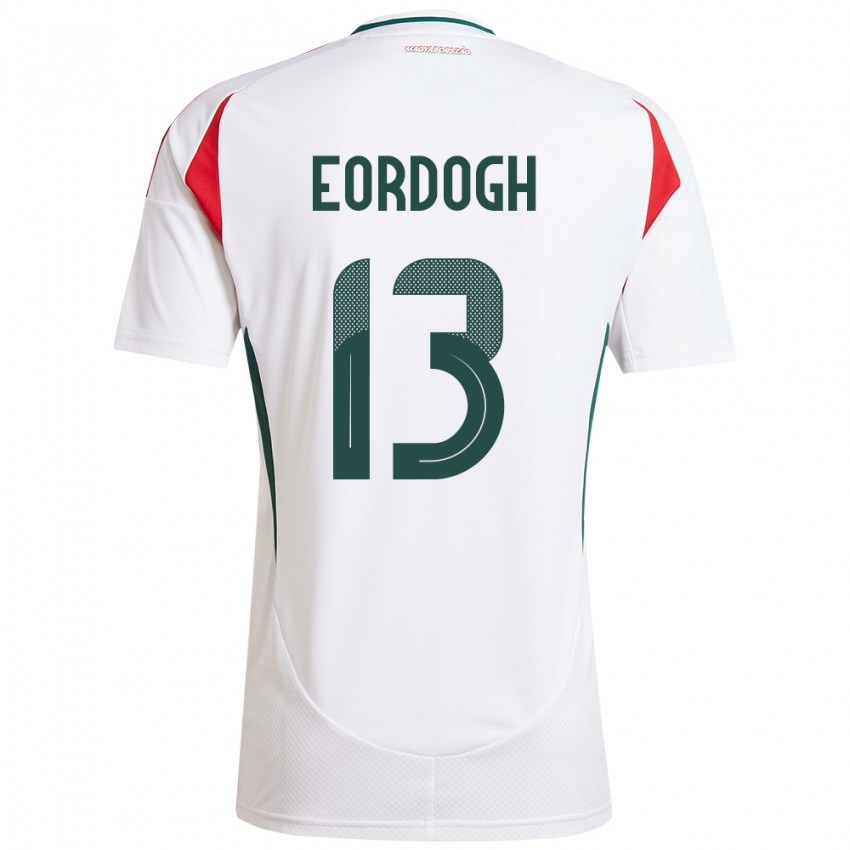 Hombre Camiseta Hungría András Eördögh #13 Blanco 2ª Equipación 24-26 La Camisa Argentina