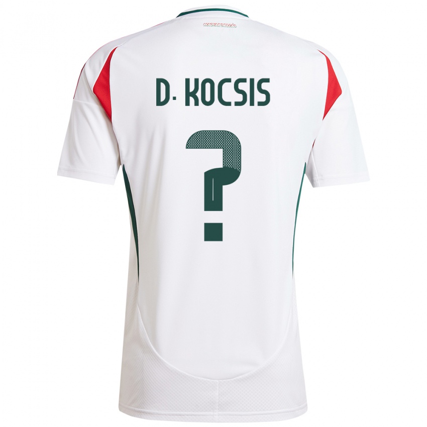 Hombre Camiseta Hungría Dominik Kocsis #0 Blanco 2ª Equipación 24-26 La Camisa Argentina