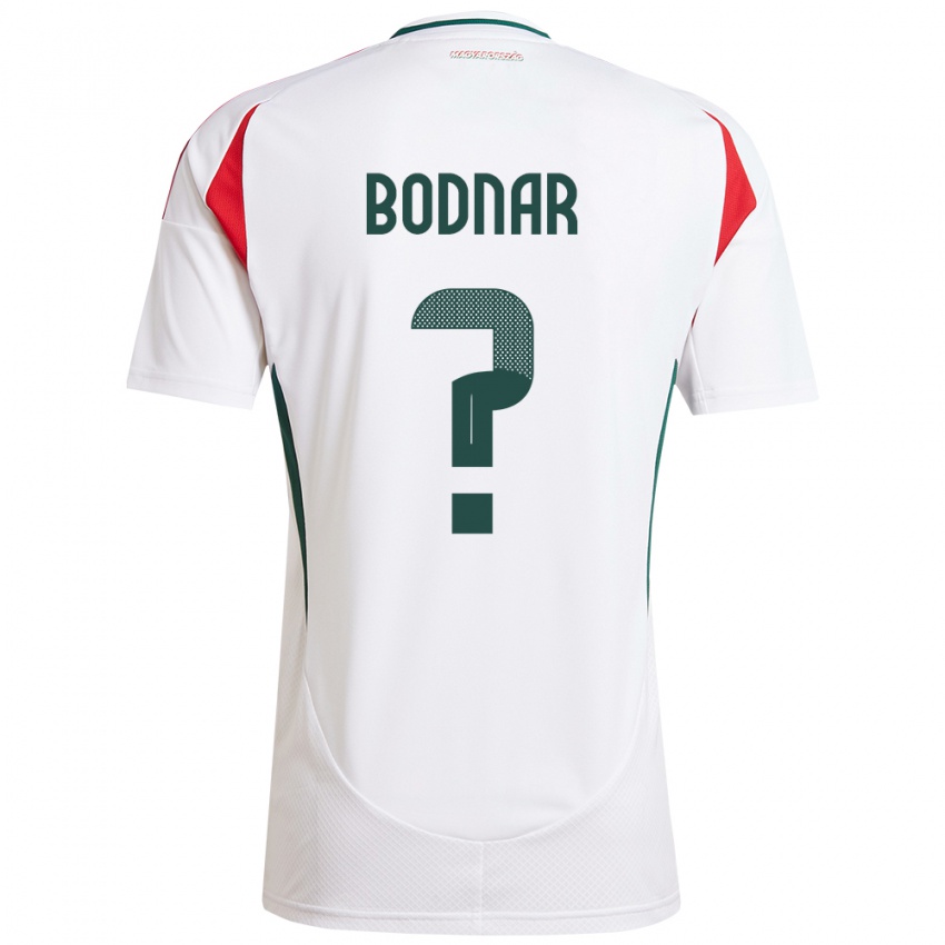 Hombre Camiseta Hungría János Bodnár #0 Blanco 2ª Equipación 24-26 La Camisa Argentina