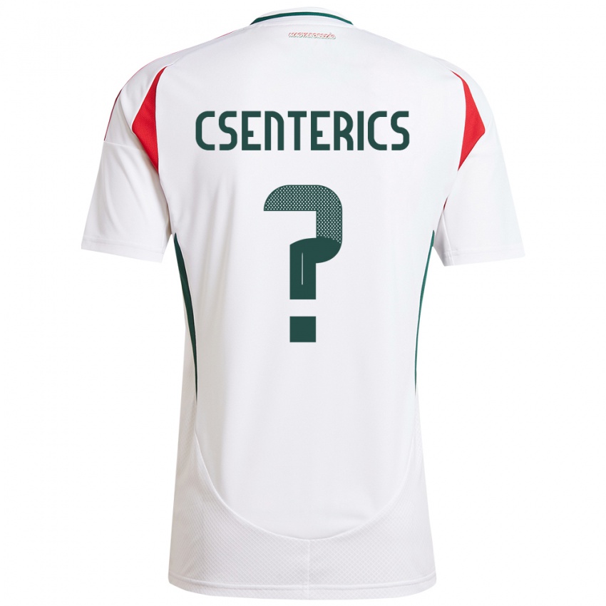 Hombre Camiseta Hungría Adrián Csenterics #0 Blanco 2ª Equipación 24-26 La Camisa Argentina