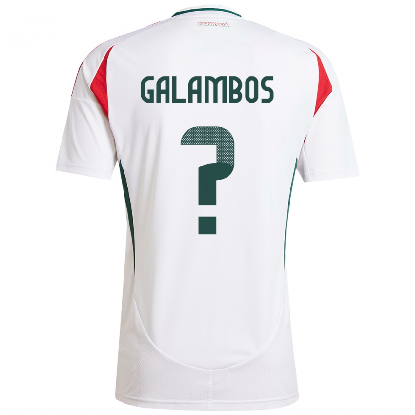 Hombre Camiseta Hungría János Galambos #0 Blanco 2ª Equipación 24-26 La Camisa Argentina