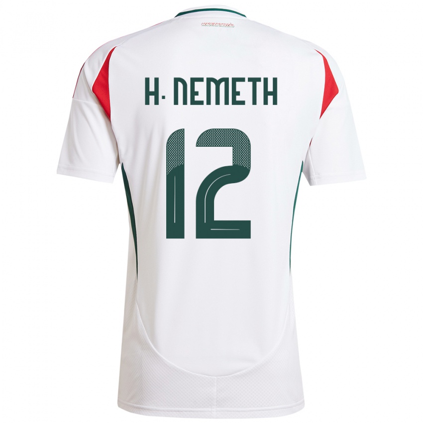 Hombre Camiseta Hungría Hanna Németh #12 Blanco 2ª Equipación 24-26 La Camisa Argentina