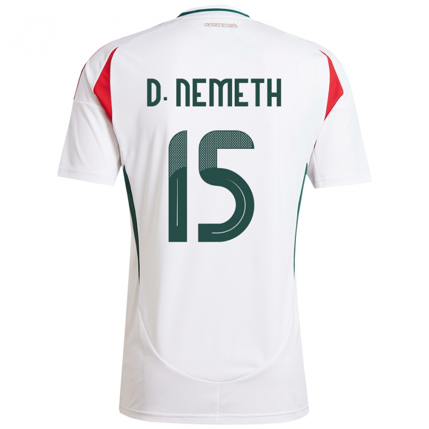 Hombre Camiseta Hungría Diana Németh #15 Blanco 2ª Equipación 24-26 La Camisa Argentina