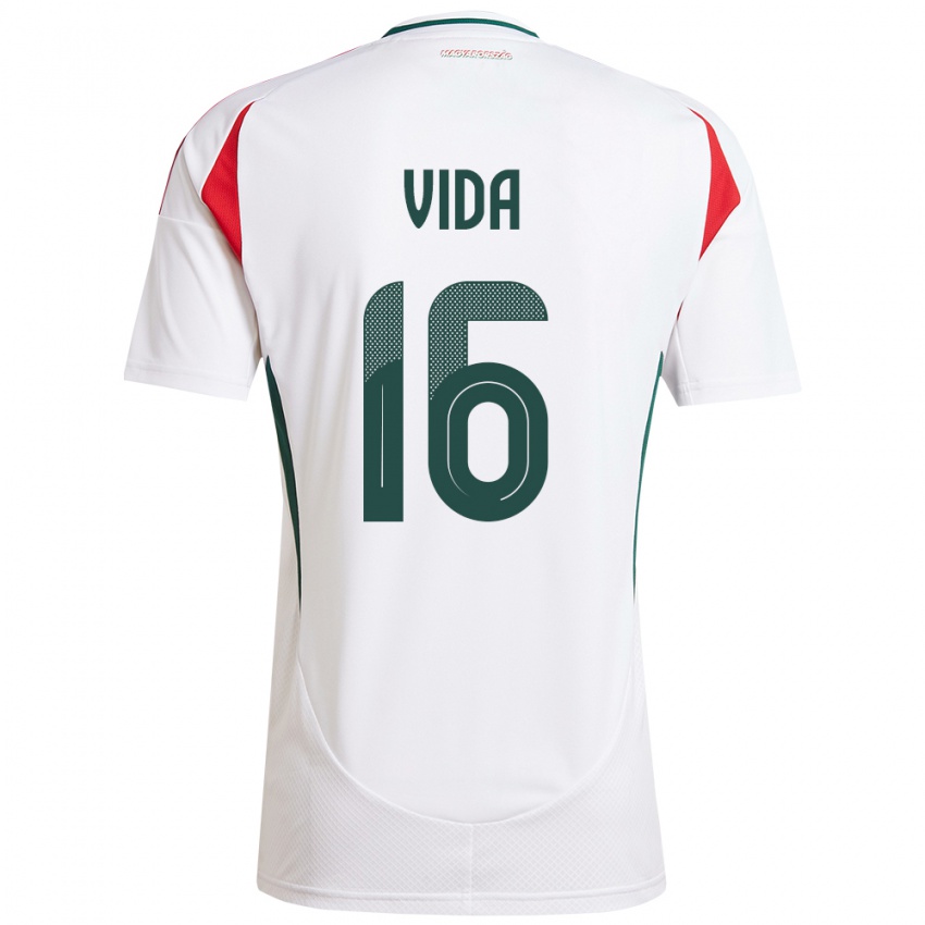 Hombre Camiseta Hungría Boglárka Vida #16 Blanco 2ª Equipación 24-26 La Camisa Argentina