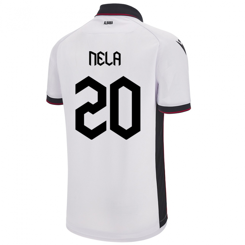 Hombre Camiseta Albania Rinaldo Nela #20 Blanco 2ª Equipación 24-26 La Camisa Argentina