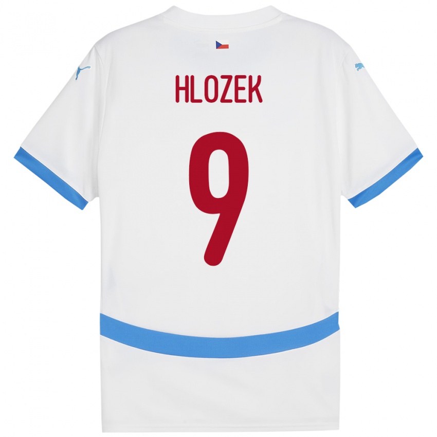 Hombre Camiseta Chequia Adam Hlozek #9 Blanco 2ª Equipación 24-26 La Camisa Argentina