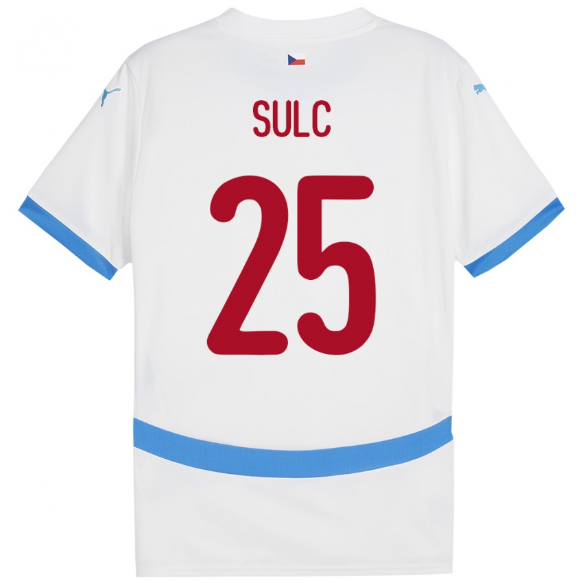 Hombre Camiseta Chequia Pavel Sulc #25 Blanco 2ª Equipación 24-26 La Camisa Argentina