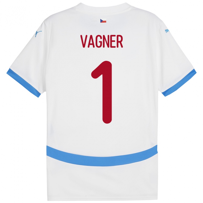 Hombre Camiseta Chequia Matyas Vagner #1 Blanco 2ª Equipación 24-26 La Camisa Argentina