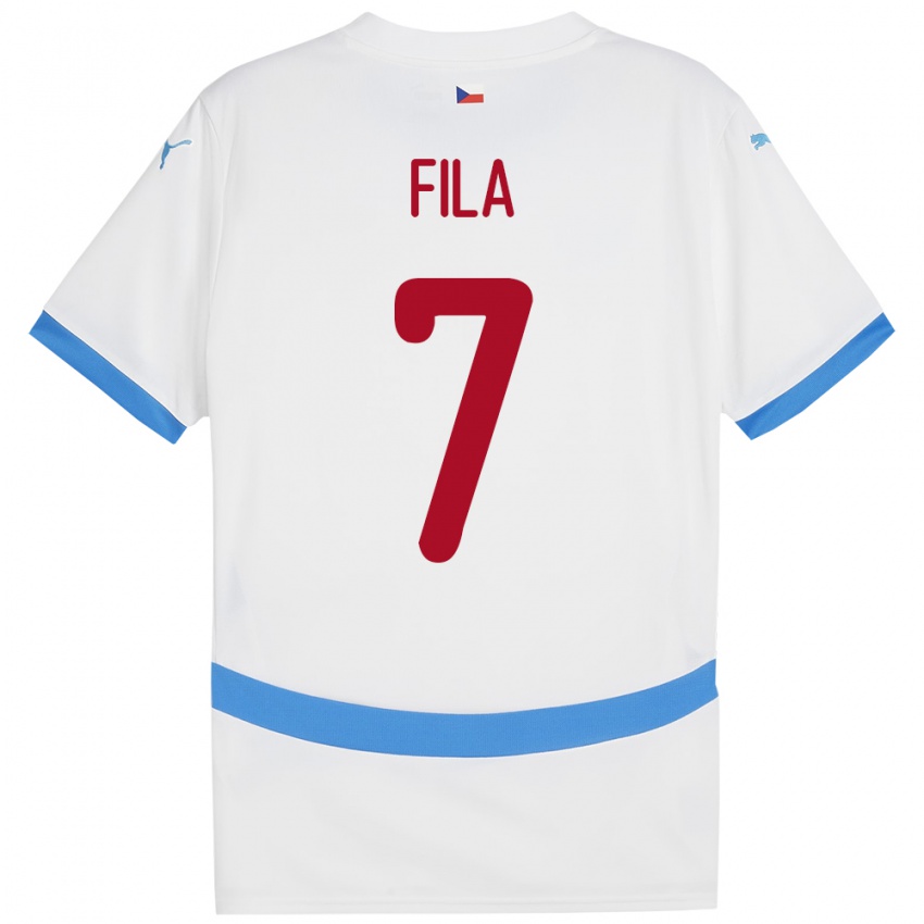 Hombre Camiseta Chequia Daniel Fila #7 Blanco 2ª Equipación 24-26 La Camisa Argentina