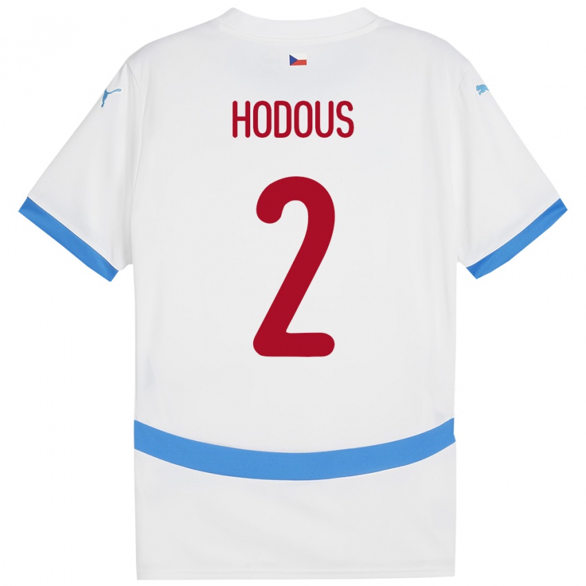 Hombre Camiseta Chequia Petr Hodous #2 Blanco 2ª Equipación 24-26 La Camisa Argentina