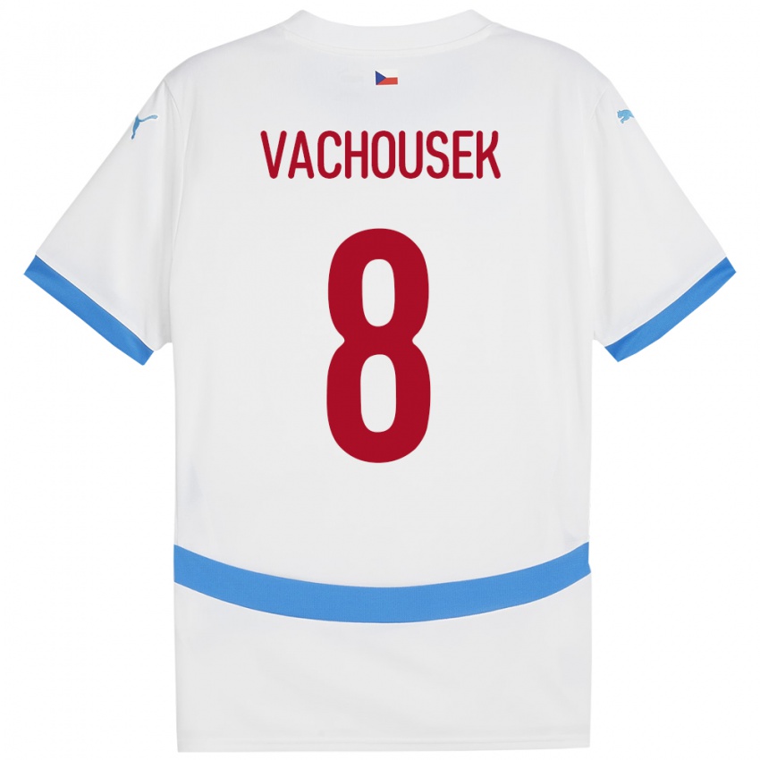 Hombre Camiseta Chequia Tadeas Vachousek #8 Blanco 2ª Equipación 24-26 La Camisa Argentina