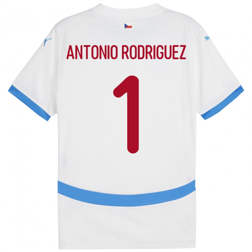 Hombre Camiseta Chequia Pedro Antonio Rodriguez #1 Blanco 2ª Equipación 24-26 La Camisa Argentina